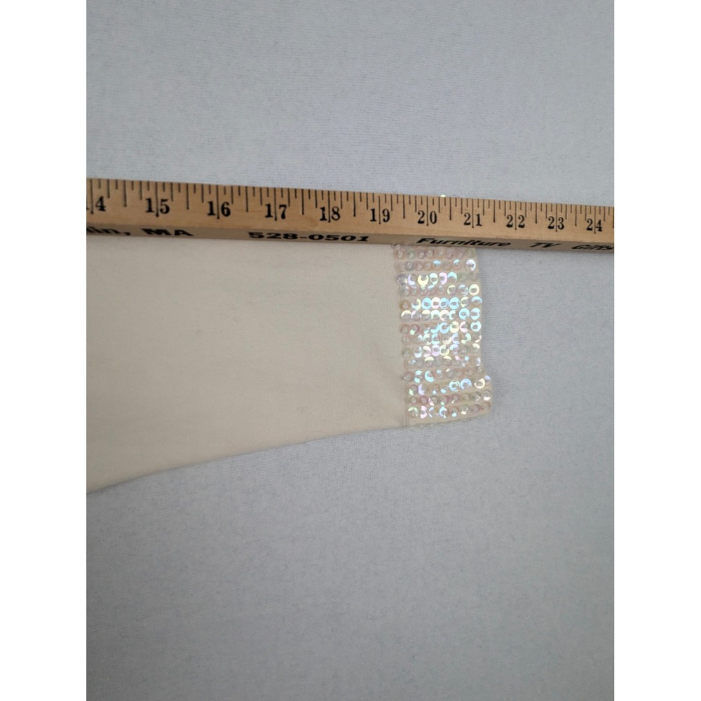 Cable & Gauge Ivory Silk Blend Sequin Trim Two Piece Set Shrug/Bolero Shell XL - Picture 12 of 16